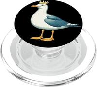 Gaviota real con corona para un aspecto majestuoso PopSockets PopGrip para MagSafe