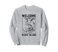 Gaviota sobre cráneo - Block Island Sudadera