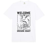 Gaviota sobre cráneo - Costa de Oregón Comfort Colors Adult Heavyweight T-Shirt