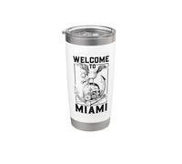 Gaviota sobre cráneo - Miami Vaso térmico de acero inoxidable de doble pared