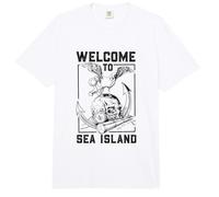 Gaviota sobre cráneo - Sea Island Comfort Colors Adult Heavyweight T-Shirt