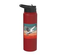 Gaviota vuelo libertad altísimas plumas gracia pájaros cielo Stainless Steel Insulated Water Bottle