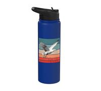 Gaviota vuelo libertad altísimas plumas gracia pájaros cielo Stainless Steel Insulated Water Bottle
