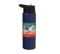 Gaviota vuelo libertad altísimas plumas gracia pájaros cielo Stainless Steel Insulated Water Bottle