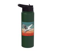 Gaviota vuelo libertad altísimas plumas gracia pájaros cielo Stainless Steel Insulated Water Bottle