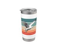 Gaviota vuelo libertad altísimas plumas gracia pájaros cielo Vaso térmico de acero inoxidable de doble pared