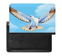 Gaviotas en tarjetero de vuelo, funda protectora de tarjetas, soporte para pasaporte, ligero y portátil, fundas para tarjetas, aplicable a pasaportes, pases de embarque y tarjetas de identificación