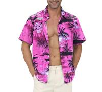 Gavliuu Camisa Hawaiana para Hombre, Camisas Hawaianas con Botones para Hombre, Camisas Florales Estampadas, Informales de Manga Corta