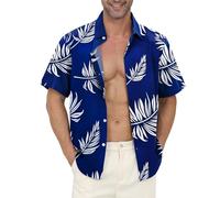 Gavliuu Camisa Hawaiana para Hombre, Camisas Hawaianas con Botones para Hombre, Camisas Florales Estampadas, Informales de Manga Corta