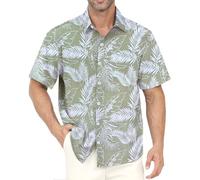 Gavliuu Camisa Hawaiana para Hombre, Camisas Hawaianas con Botones para Hombre, Camisas Florales Estampadas, Informales de Manga Corta
