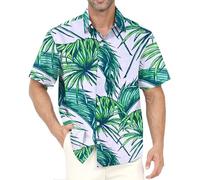 Gavliuu Camisa Hawaiana para Hombre, Camisas Hawaianas con Botones para Hombre, Camisas Florales Estampadas, Informales de Manga Corta