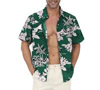 Gavliuu Camisa Hawaiana para Hombre, Camisas Hawaianas con Botones para Hombre, Camisas Florales Estampadas, Informales de Manga Corta
