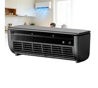 Gavscient Aire Acondicionado De Pared, PequeñO Ventilador PortáTil con Humidificador Evaporativo | 3 Modos De Velocidad Inteligentes | BateríA De 6000 Mah con Mando A Distancia Black