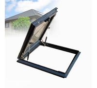 Gavscient Cubierta de Pozo de Iluminación con Vidrio Templado Doble Capa - Trampilla de Acceso al Techo Plano para Loft, Montaje Empotrado y Resistente 65 * 65