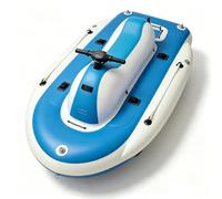 Gavscient Moto de Agua Hinchable Eléctrica Plegable 2 en 1, 500W/700W Moto de Agua y Scooter Submarino, 7-11 km/h Mini Bote Portátil para Adultos, Lagos, Océano y Snorkel 500W10A