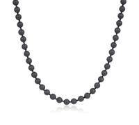 GAVU Collar Piedras Naturales Hombre, Collar de Piedra Volcánica Anudado a Mano parta Hombre 50cm