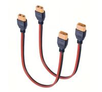 Gavynx XT60 - Cable de extensión 14AWG 11.8 pulgadas, paquete de 2 cables | Conector macho a hembra, clasificación de 20 A 500 V, para dron FPV y batería RC, compatible con panel solar