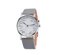 Gaw100b-1a - Reloj analógico de cuarzo con diseño de aleación de piel para hombre, gris, talla única