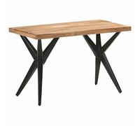 Gawany Mesa de Comedor Mesa Salón Cocina Mueble para Salon Oficina Despacho Robusto y Moderno Madera Maciza de Acacia 120x60x76 cm