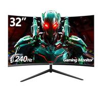 Gawfolk 32 Inch Curved Gaming Monitor 240Hz, 1800R PC Monitor Full HD 1080P, Frameless Computer Dispaly with Freesync and Eye Care Technology, Wall Mountable