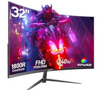 Gawfolk Gaming Monitor 32 Pulgadas 240Hz, Pantalla de PC Curva Full HD 1080P, Pantalla de computadora Curva 1800R sin Marco con tecnología FreeSync y Eye Care, Compatible con VESA