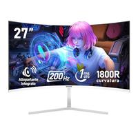 Gawfolk Monitor curvo para juegos de 27 pulgadas, 180 Hz, curvatura 1800R, FHD 1080p, 98% sRGB, tiempo de respuesta de 1 ms, FreeSync, gran angular de 178°, HDMI y DisplayPort, compatible con montaje