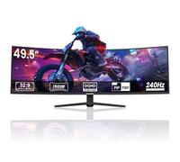 Gawfolk Monitor Gaming 49 Pollici Curvo Monitor 240Hz Ultrawide DQHD 5120x1440 1MS, FreeSync, 120% sRGB, 2X HDMI 2.1, PBP/Pip
