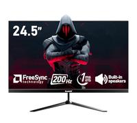 Gawfolk Monitor para PC de 24.5 Pulgadas 200Hz, Monitor para Juegos, Pantalla FHD 1080p, Altavoces Integrados, 1ms sin Marco, FreeSync, 99% sRGB, Ángulo de Visión de 178°, HDMI, DisplayPort