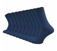 GAWILO 10 pares de calcetines 100% algodón para pies sensibles - sin costuras - Mujer & Hombre - Cintura cómoda azul 43-46