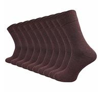 GAWILO 10 pares de calcetines premium sin costuras apretadas | hombre y mujer | algodón peinado | negocios y ocio, marrón, 47-50