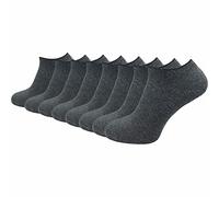 GAWILO Calcetines deportivos para hombre y mujer hechos de 100% algodón puro (8 pares) | calcetines cortos y finos naturales | sin costuras apretadas sobre los dedos de los pies | reforzados y