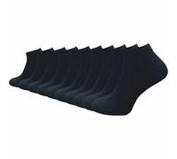 GAWILO Calcetines deportivos premium (10 pares) | para hombre y mujer | zonas de carga extra reforzadas | sin costuras apretadas sobre los dedos de los pies, Negro , 43-46