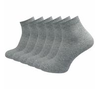 GAWILO Calcetines para hombre hechos de 100% algodón puro (6 pares | 10 pares) | calcetines cortos y delgados | sin costuras apretadas sobre los dedos de los pies, gris claro | 6 pares, 39-42