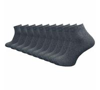 GAWILO Calcetines para hombre hechos de 100% algodón puro (6 pares | 10 pares) | calcetines cortos y delgados | sin costuras apretadas sobre los dedos de los pies, Gris | 10 Pares, 39-42