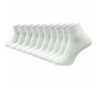 GAWILO Calcetines para hombre hechos de 100% algodón puro (6 pares | 10 pares) | calcetines cortos y delgados | sin costuras apretadas sobre los dedos de los pies, Blanco | 10 Pares, 43-46