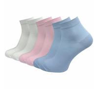 GAWILO Calcetines para mujer hechos de 100% algodón puro (6 pares | 10 pares) | Calcetines sin costuras apretadas sobre los dedos de los pies, 39-42