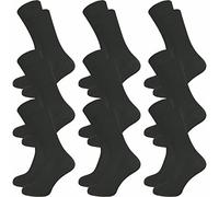 GAWILO Calcetines venosos para hombre y mujer (9 pares) | sin goma y sin costuras apretadas | Calcetines de salud con cintura cómoda | duraderos y cómodos, Negro , 39-42