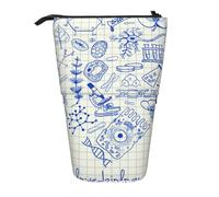 gawuoab Estuche telescópico con Dibujos de biología en Forma de corazón para lápices.