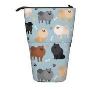 gawuoab Estuche telescópico con diseño de Huellas de Patas de Pomerania y Huesos de Perro.
