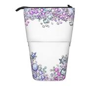 gawuoab Estuche telescópico con Forma de corazón, Estrella, Purpurina, Lentejuelas, Brillo, Bonito y Brillante