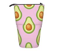 gawuoab Estuche telescópico con Soporte para lápices con Estampado de Aguacate Rosa