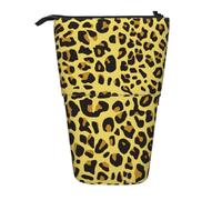 gawuoab Estuche telescópico con Soporte para lápices de Leopardo Amarillo Guepardo
