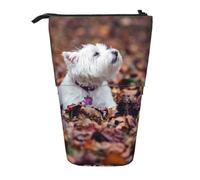 gawuoab Estuche telescópico con Tapa para lápices, diseño de West Highland White Terrier, con diseño de Westie Bokeh