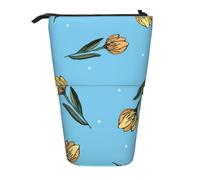 gawuoab Estuche telescópico con Tulipanes Amarillos Dibujados a Mano para lápices