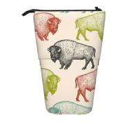 gawuoab Estuche telescópico para lápices America Bison, con Base de pie