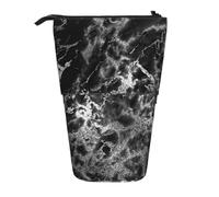 gawuoab Estuche telescópico para lápices con Base de mármol Gris Grafito y Negro Plateado