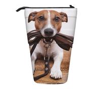 gawuoab Estuche telescópico para lápices con Base de pie, Ideal para Perros, Jack Russell Terrier