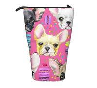 gawuoab Estuche telescópico para lápices con diseño de Cachorro de Bulldog francés, con Acuarela