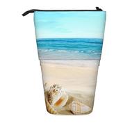 gawuoab Estuche telescópico para lápices con diseño de Conchas Marinas y Arena