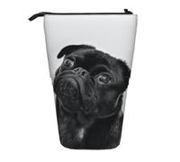 gawuoab Estuche telescópico para lápices con diseño de Perro Pug Negro Bonito